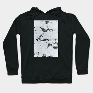 Cracked White Paint Eroded Wall Hoodie